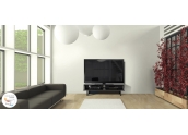 Norstone Lunde Mueble televisión lacado en negro con 134 cms de ancho